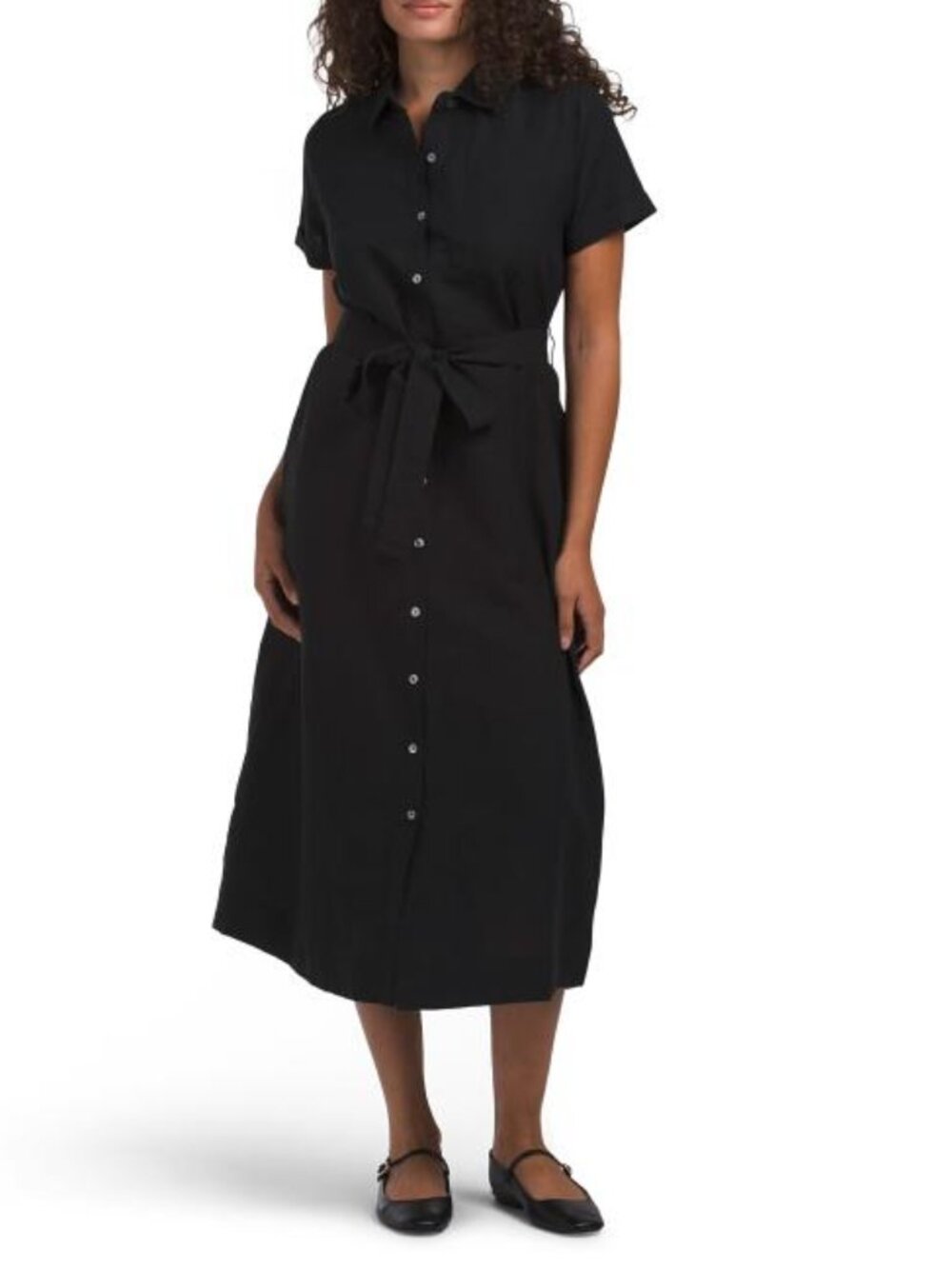 MAREA Linen Blend Hamptons Dress